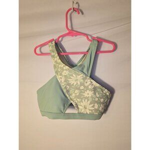 Abercrombie Kids girls Swimsuit Top Bikini Sage Floral Size 9/10 Swim